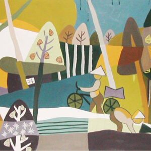 Cross the road and the trees Painting